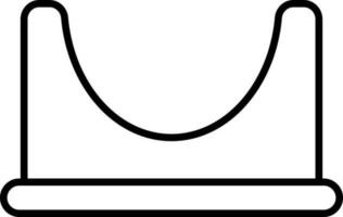 Black line art illustration of a amusement park, fun, slides. vector