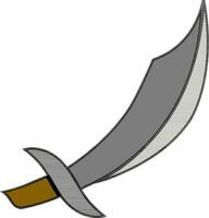 Sword in gray color. vector