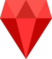 rojo diamante icono o símbolo. vector