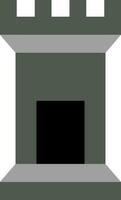 Black and gray tower. vector