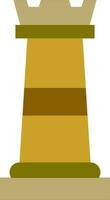 Chess king icon in brown and yellow color. vector