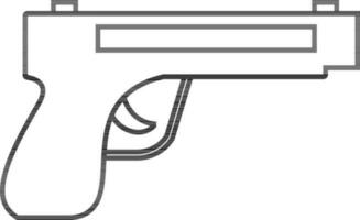 Stylish gun in flat style. vector