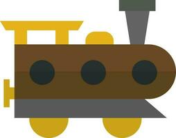 Colorful stylish train in flat style. vector