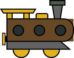 Colorful stylish train in flat style. vector