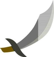 Sword in gray color. vector