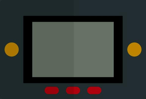 Graphic tablet in flat style.