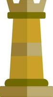 Chess king icon in brown and yellow color. vector