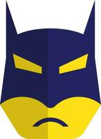 Monster mask in blue and yellow color. vector