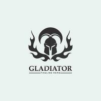 Spartan helmet, gladiator logo template vector icon design, head icon of warriors, soldier