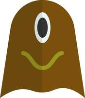 Brown and black face mask. vector