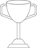 Trophy cup in flat style. vector