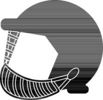 Helmet icon to protect while playing game. vector