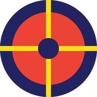 Gun shooting target in flat style. vector