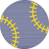 Flat style softball in blue and yellow color. vector