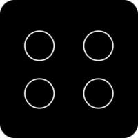 Dice icon with four number for game concept. vector