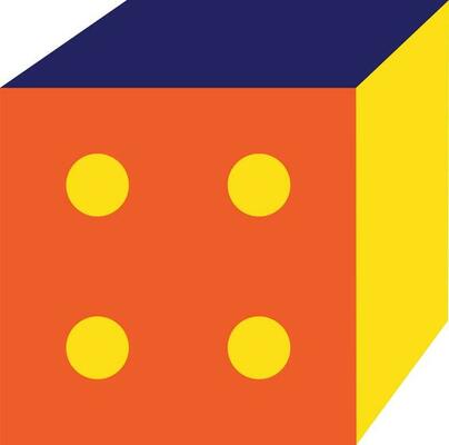 Illustration of a dice in flat style.