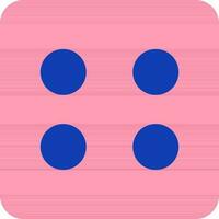 Dice icon with four number for game concept. vector