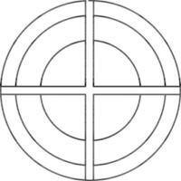 Target board icon in stroke for shooting game. vector