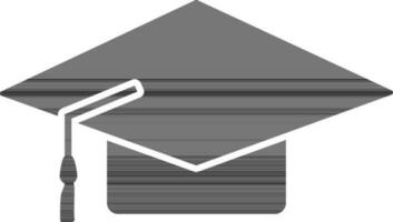 Flat illustration of a mortarboard. vector