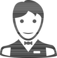 Flat illustration of a waiter. vector