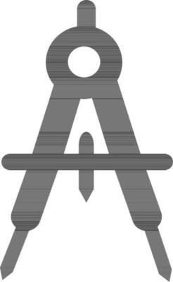 Flat illustration of a compass.