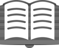 Flat illustration of an open book. vector