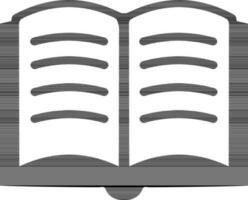 Flat illustration of an open book. vector