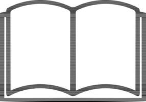 Flat illustration of an open book. vector