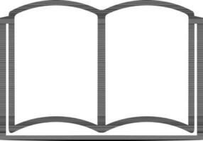 Flat illustration of an open book. vector