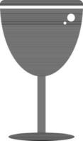 Vector wine glass icon in flat style.