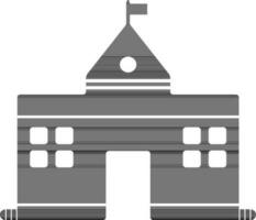 Illustration of school building icon. vector