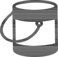 Flat illustration of bucket icon. vector