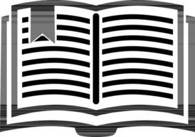 Flat open book vector icon.