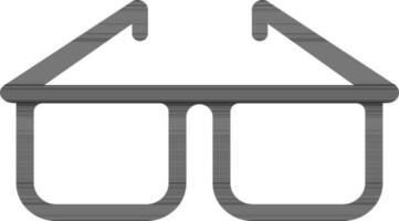 plano ilustración de un ojo lentes. vector
