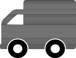 Flat illustration of a delivery truck. vector