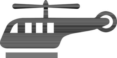 Flat illustration of a helicopter. vector