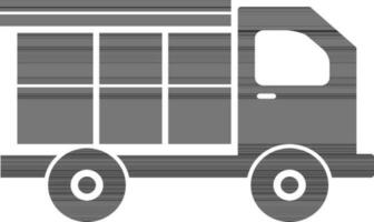 Truck in flat style illustration. vector