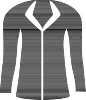 Flat style illustration of a jacket. vector