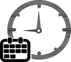 reloj y calendario vector iconos