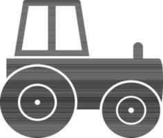 Flat illustration of a tractor. vector