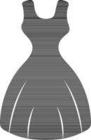 negro plano ilustración de elegante vestido. vector