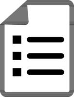 Falt icon of a document paper. vector