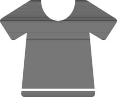 Vector flat t-shirt icon in black color.