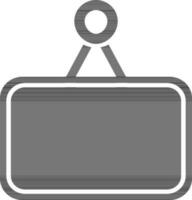 Flat blank signboard icon or symbol. vector