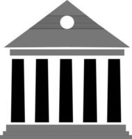 Flat style icon of a bank. vector