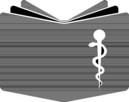 médico reporte icono con caduceo símbolo. vector