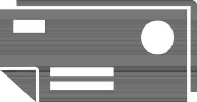 Vector ticket icon or symbol.