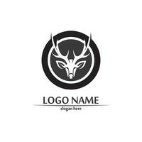 deer logo animal and mammal design and graphic vector