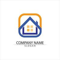 Real estate and home buildings vector logo icons template