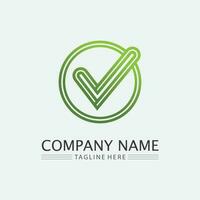 Checklist check mark logo vector or icon. Tick symbol in green color illustration. Accept okey symbol for approvement or cheklist design